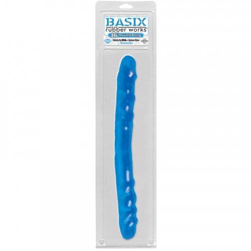 BASIX RUBBER WORKS Basix Rubber Works 40,6 cm Double Dong - Farba modrá