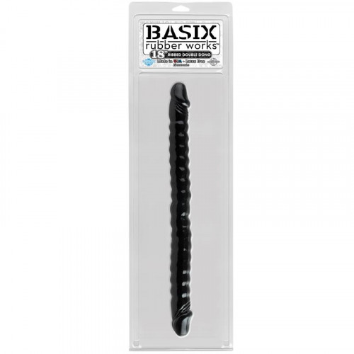 BASIX RUBBER WORKS Basix Rubber Works 45,7 cm Double Dong - Farba čierna