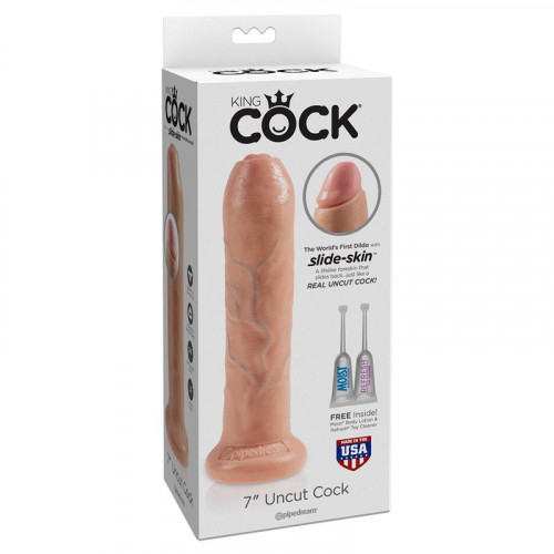 KING COCK King Cock Realistic Dildo with Movable Foreskin Flesh 7,