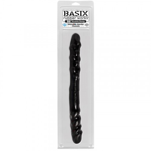 BASIX RUBBER WORKS Basix Rubber Works 40,6 cm Double Dong  Farba Čierna