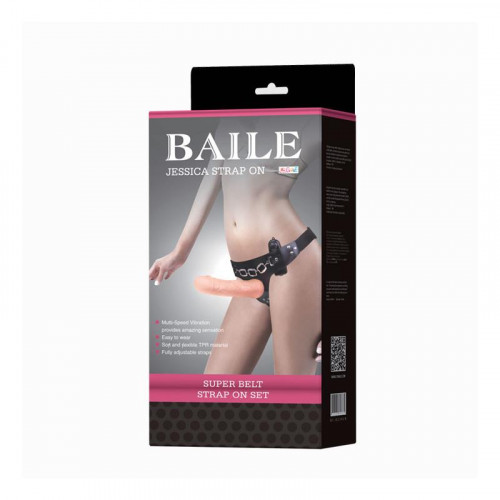BAILE Baile Vibračné vibračné dildo s popruhom 18,5 cm