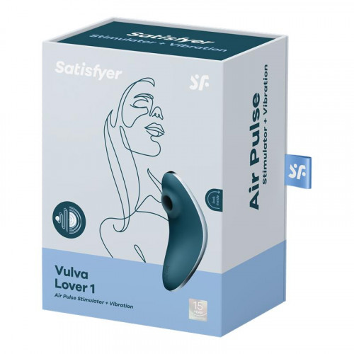 SATISFYER Clitoris prísavka a vibrácie Vulva Lover 1 modrá