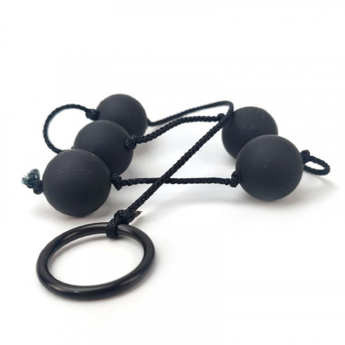 A-GUSTO Chinese Balls Chain Black Anál s 4 gulôčkami 36 cm
