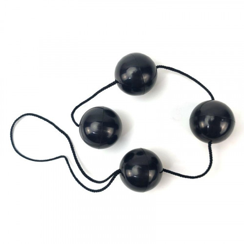 A-GUSTO Chinese Balls Chain Black Anál s 4 gulôčkami