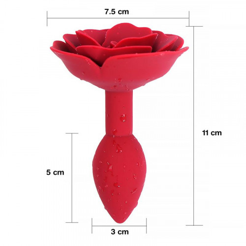 A-GUSTO Rose silikónový análny kolík červený