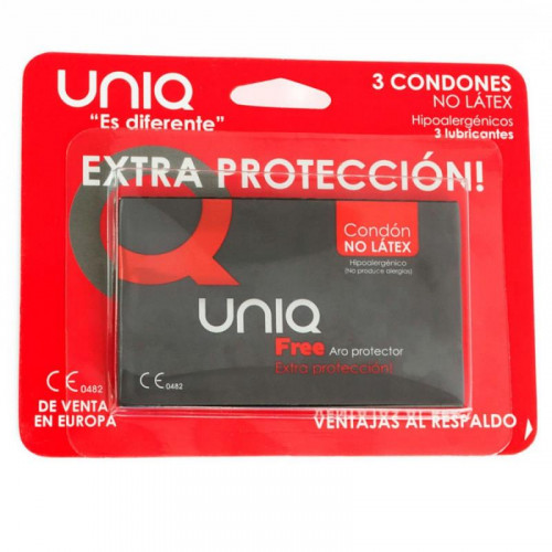 UNIQ Free kondómy bez latexu 3 Units