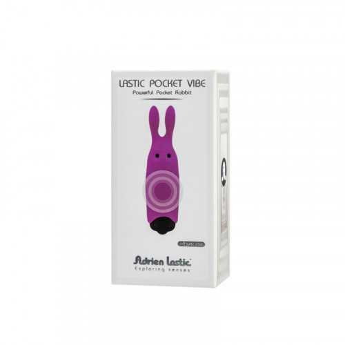 ADRIEN LASTIC Vibrating Bullet Lastic Pocket Purple Silicone 8.5 x 2.3 cm