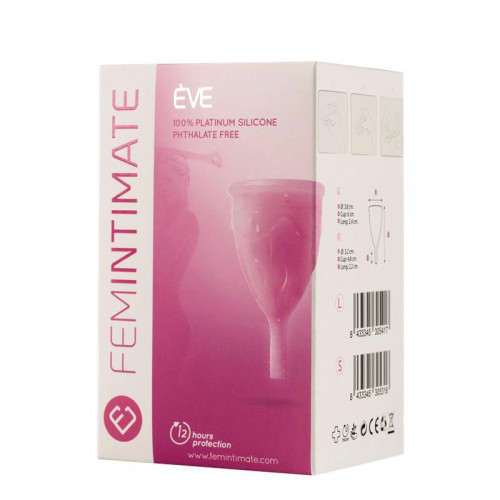 FEMINTIMATE Menštruačný kalíšok Eve Pink Size S Platinum Silicone